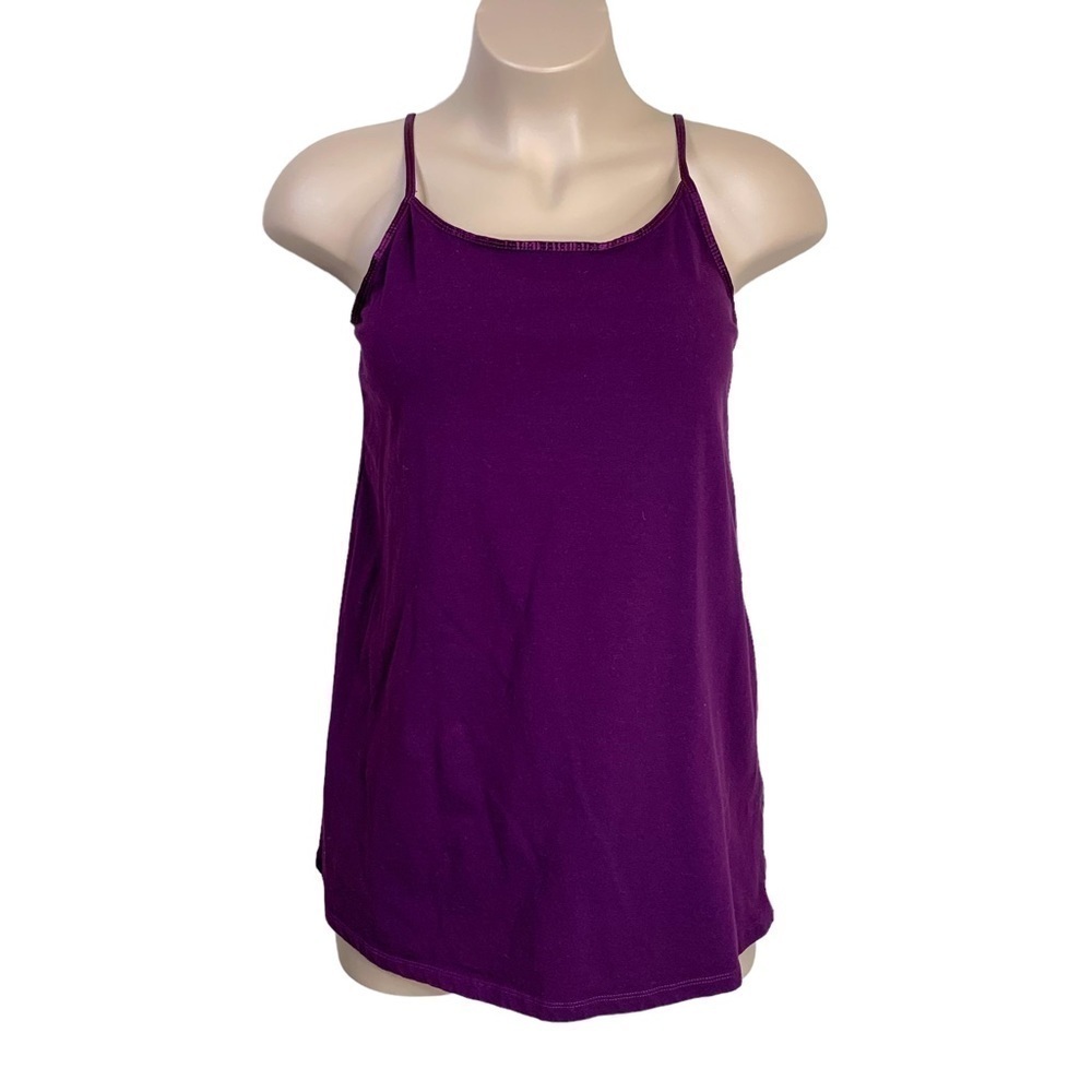 Size 14 16 Woman Within Burgundy Purple Tank Top Sleeveless Stretch Adjustable